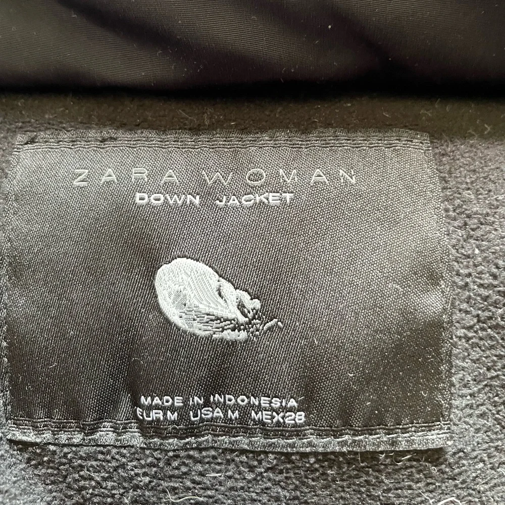 ❌Zara Navy Blue Puffer Jacket w Faux Fur Hood - Picture 4 of 6